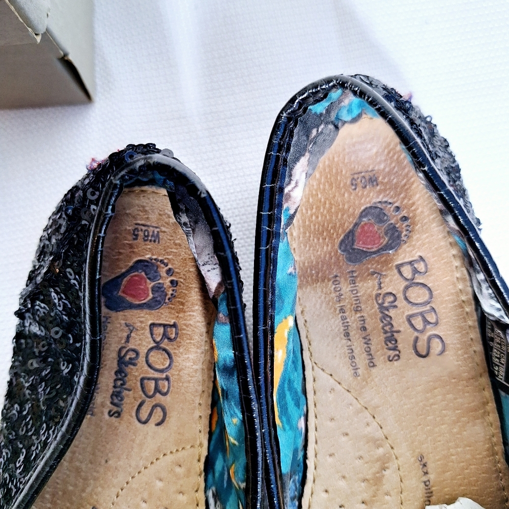 Bob by Skechers "Bob in Bling" Two pairs of sequence flats size 6 1/2. (Con202). - Picture 10 of 14